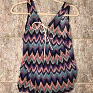 Vintage Havana Crochet Chevron Top